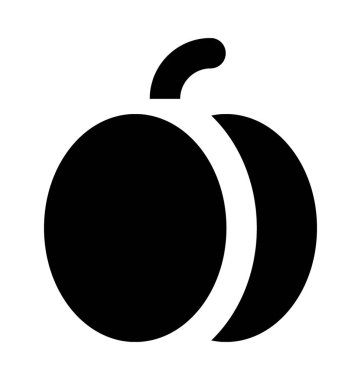 Kırmızı biber düz vektör simgesi