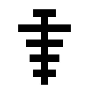 Balık düz vektör simge kemik