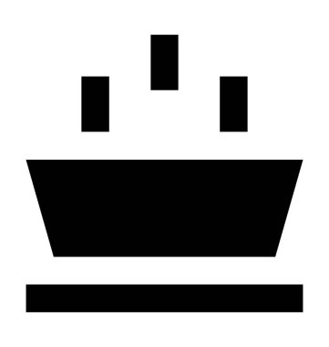 Sıcak yemek düz vektör simgesi