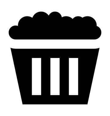 Cupcake düz vektör simgesi