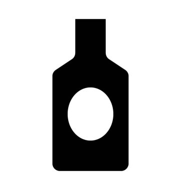 Alkollü içki düz vektör simgesi