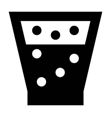 Alkol cam düz vektör simgesi