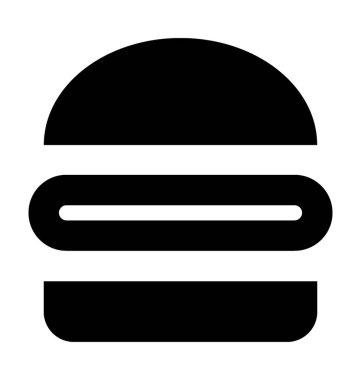 Burger düz vektör simgesi