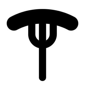 Domuz sucuğu düz vektör simgesi