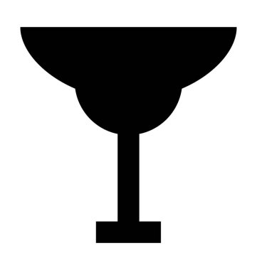 Şarap cam düz vektör simgesi