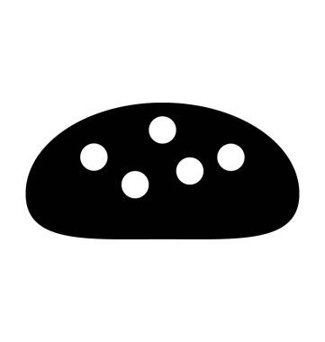 Fransız baget düz vektör simgesi