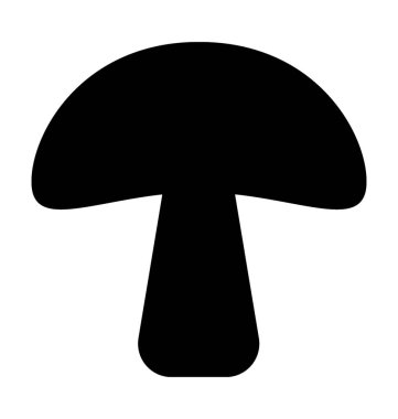 Mantar düz vektör simgesi