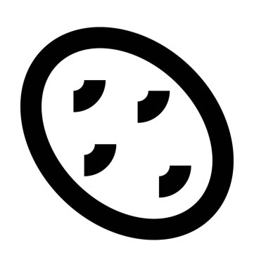 Patates düz vektör simgesi