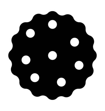 çerez düz vektör simgesi