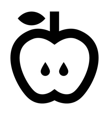 Apple Düz Vektör Simgesi