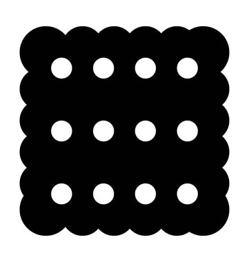 Bisküvi düz vektör simgesi