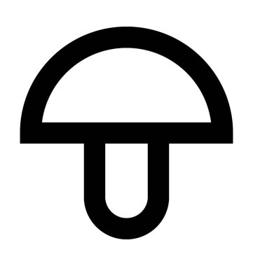 Mantar düz vektör simgesi