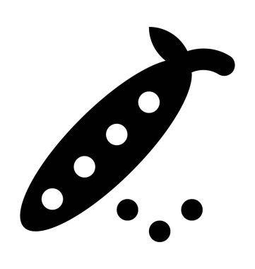 Bezelye düz vektör simgesi