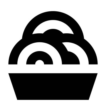 noodles düz vektör simgesi