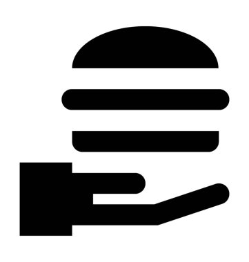 Burger düz vektör simgesi