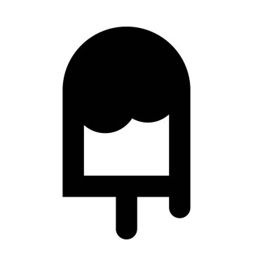 Buz Pop düz vektör simgesi