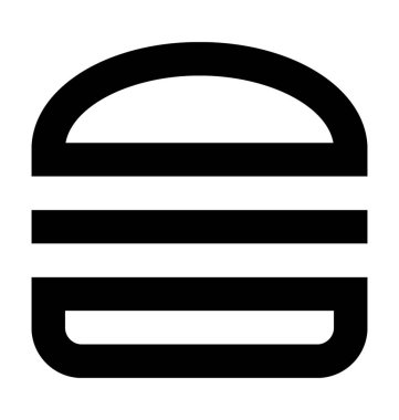 Burger düz vektör simgesi