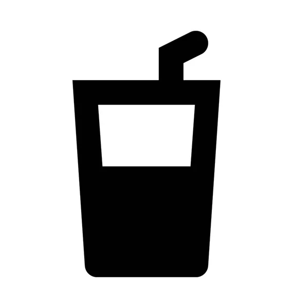 Cold Drink Flat Vector Icon — Vector de stoc