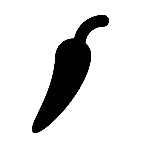 Chili Peper Platte Vector Pictogram — Stockvector