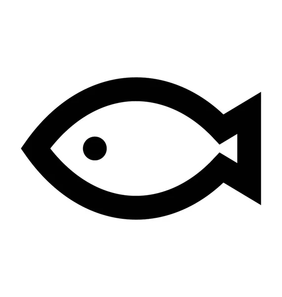 魚平ベクトルアイコン — ストックベクタ