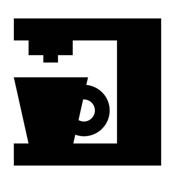Coffee Maker Flat Vector Icon — Stock Vector