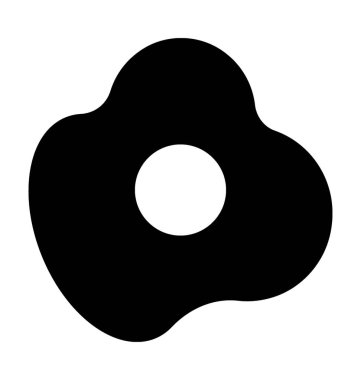 Kızarmış yumurta düz vektör simgesi