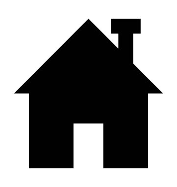 ev düz vektör simgesi