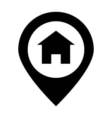 Ev yeri düz vektör simgesi