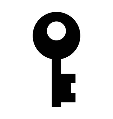 anahtar düz vektör simgesi