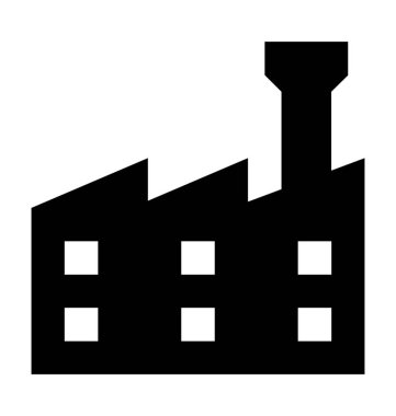 Fabrika Düz Vektör Simgesi