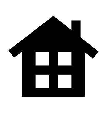 ev düz vektör simgesi