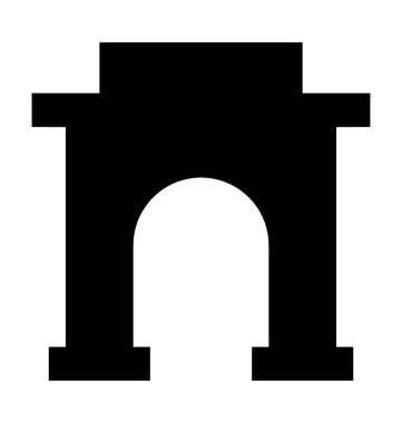 Kulübe düz vektör simgesi