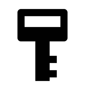 anahtar düz vektör simgesi