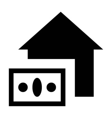 Mortgage düz vektör simgesi