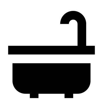 Küvet Düz Vektör Simgesi