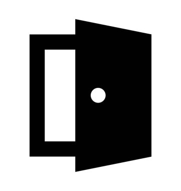 Kapı Düz Vektör Simgesi 