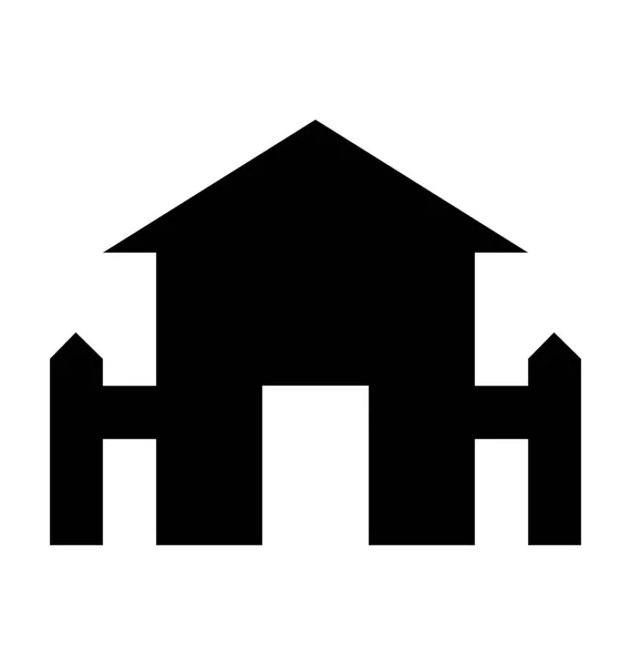 Casa Rural Apartamento Vector Icon — Vector de stock