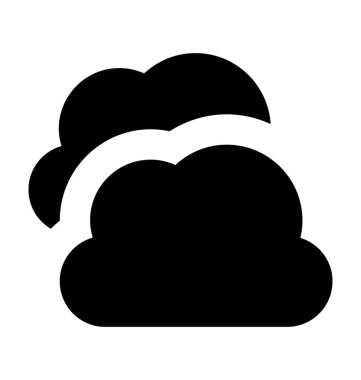 bulutlar düz vektör simgesi