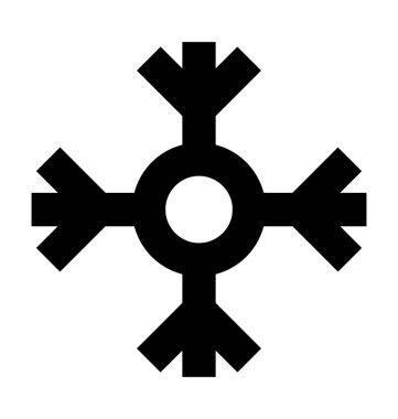 Kar tanesi düz vektör simgesi