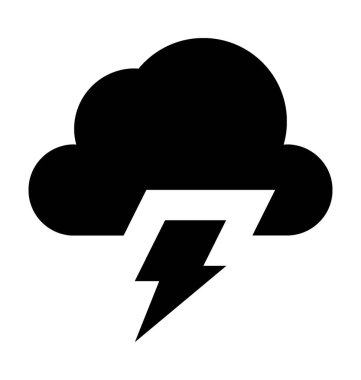 Fırtına düz vektör simgesi