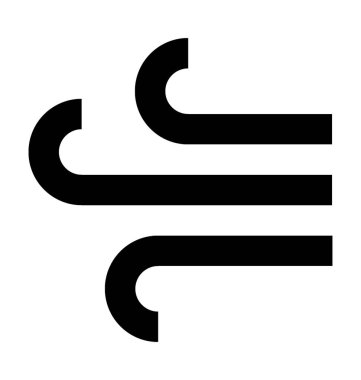 Rüzgar düz vektör simgesi