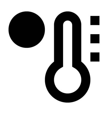 Sıcaklık düz vektör simgesi
