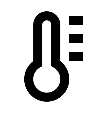 Sıcaklık düz vektör simgesi