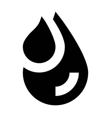 Su damla düz vektör simgesi