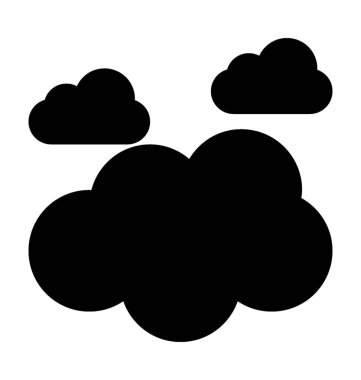 bulutlar düz vektör simgesi
