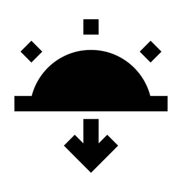 gün batımı düz vektör simgesi