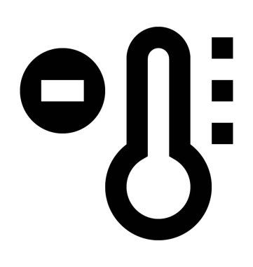 Düşük sıcaklık düz vektör simgesi