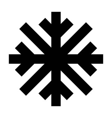 Kar tanesi düz vektör simgesi