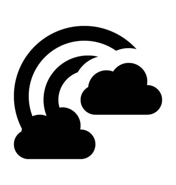 Gökkuşağı düz vektör simgesi