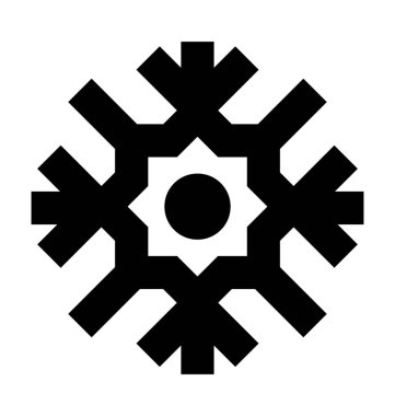 Kar tanesi düz vektör simgesi